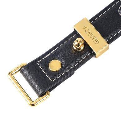 Нашийник з повідцем LOCKINK SEVANDA Love Heart Butterfly Leather Collar Set, чорно-рожевий, з бантом SX0863 фото