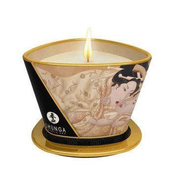 Масажна свічка Shunga Massage Candle &ndash; Vanilla Fetish (170 мл) з афродизіаками SO2511 фото