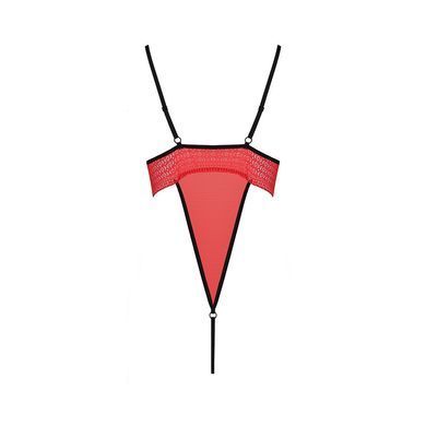 Боді з високим вирізом стегна Passion Exclusive AKITA BODY L/XL, red PS24201 фото