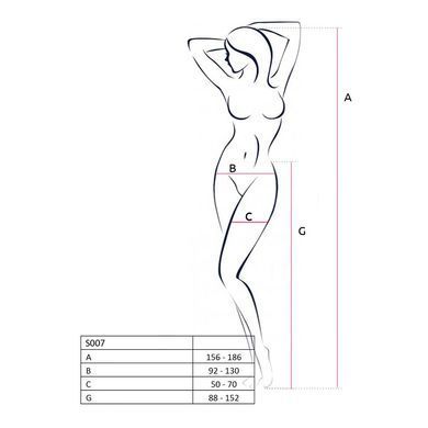 Сексуальные колготки-бодистокинги Passion S022 One Size, Red, имитация чулок и пояса с гартерами PSS022R фото
