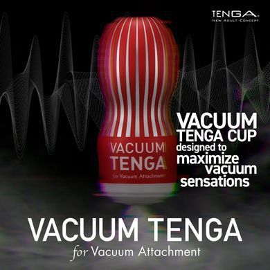 Мастурбатор VACUUM TENGA CUP, сумісний з насадками Tenga Vacuum Controller I та II, Tenga VACUUM MAX SX2462 фото