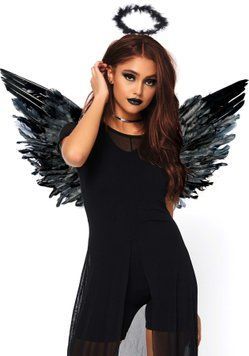 Крила чорного ангела Leg Avenue Angel Accessory Kit Black, крила, німб SO8594 фото