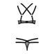Комплект белья Passion Exclusive HAGAR SET L/XL, black, стрэпы, трусики и лиф PS24704 фото 6