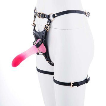 Страпон LOCKINK SEVANDA Queen Sheba Strapon Pink Dildo, регульовані кріплення, силіконовий дилдо SX0875 фото