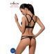 Комплект белья Passion Exclusive HAGAR SET S/M, black, стрепы, трусики и лиф PS24705 фото 2