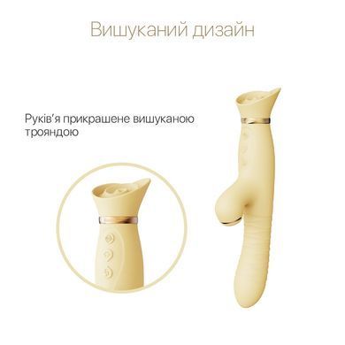 Пульсатор-вібратор із вакуумною стимуляцією клітора Zalo - ROSE Thruster Lemon Yellow SO6683 фото