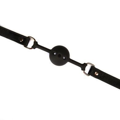 Воздухопроницаемый кляп Liebe Seele Boudoir Amor Ball Gag Black, силиконовый шарик, диаметр 4,3 см SX1667 фото