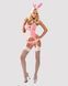 Эротический костюм зайки Obsessive Bunny suit 4 pcs costume pink S/M, розовый, топ с подвязками SO7254 фото 3