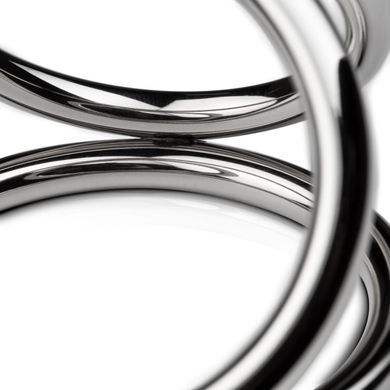 Потрійне ерекційне кільце Sinner Gear Unbendable &ndash; Triad Chamber Metal Cock and Ball Ring &ndash; Large SO4617 фото