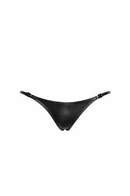 Трусики-стринги Noir Handmade P012 Wild, XL, под латекс, крокодиловый принт, застежки по бокам SX0342 фото