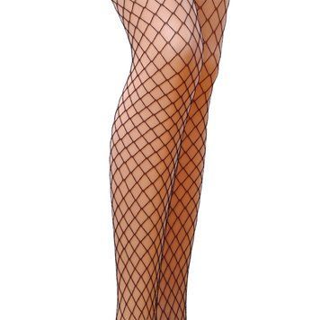 Колготки в сіточку без виділених трусиків Passion TI019 типу Кабаретка 1/2 (fishnet), nero PS23203 фото