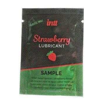 Пробник лубриканту на водній основі Intt Strawberry (2 мл) SO9434 фото