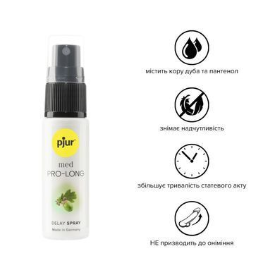 Спрей-пролонгатор pjur med Pro-long Spray 20 мл, с экстрактом дубовой коры и пантенолом PJ10910 фото