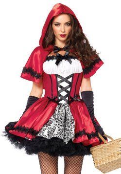 Эротический костюм Красной шапочки Leg Avenue Gothic Red Riding Hood M, платье, накидка SO9123 фото