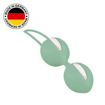 Вагинальные шарики Fun Factory SMARTBALLS DUO, фисташково-белые, 2 шт, диаметр 3,2 и 3,6 см SX0960 фото