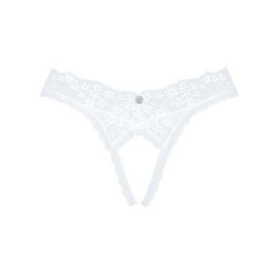 Кружевные танга Obsessive Heavenlly crotchless thong XS/S, с доступом SO8188 фото