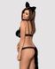 Эротический костюм гепарда Obsessive Gepardina 3 pcs costume S/M, черный, меховая отделка, монокини, SO7276 фото 2