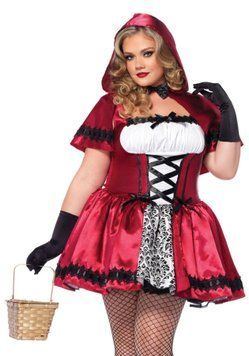 Эротический костюм Красной шапочки Leg Avenue Gothic Red Riding Hood 3X&ndash;4X, платье, накидка SO9127 фото