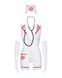 Эротический костюм медсестры Obsessive Emergency dress S/M, white, платье, стринги, перчатки, чепчик, стетоскоп SO7704 фото 2
