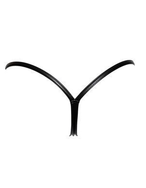 Трусики с мокрым эффектом Noir Handmade P008 Powerwetlook panty with gold clasp, S, на застежках SX0171 фото